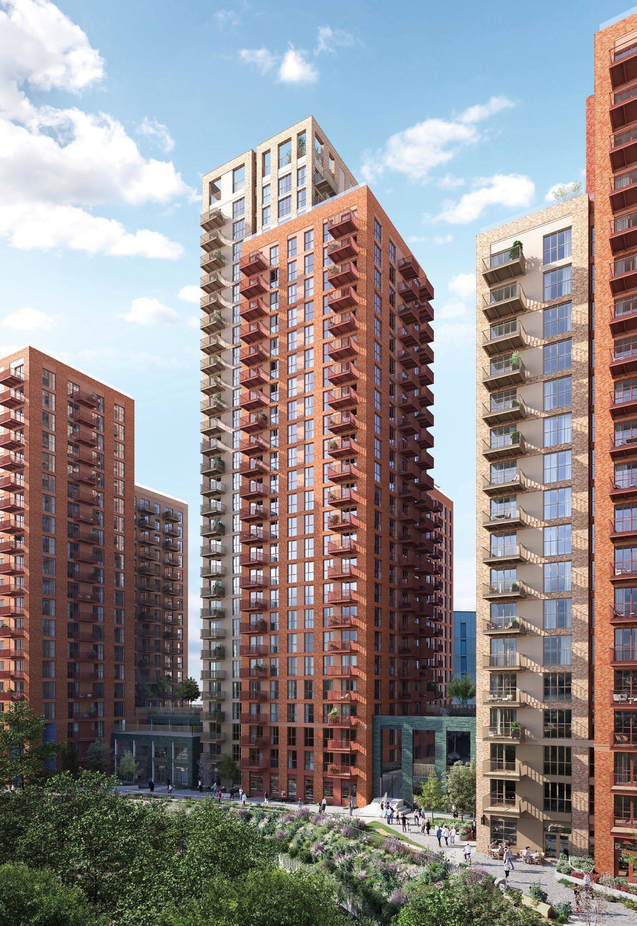 Bedroom interior at luxury apartments near Wembley Stadium